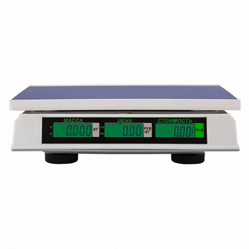 Весы торговые настольные MERTECH M-ER 326 AC &amp;quot;Slim&amp;quot; LED Белые